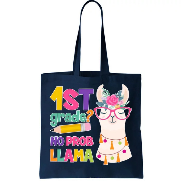 1st Grade No Prob Llama Tote Bag.jpg