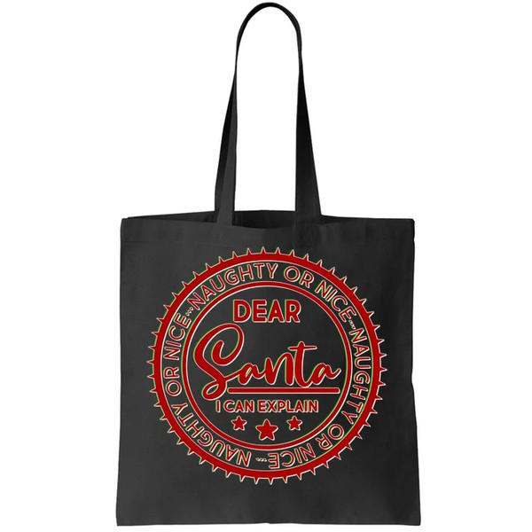 Dear Santa I Can Explain Christmas Emblem Tote Bag.jpg