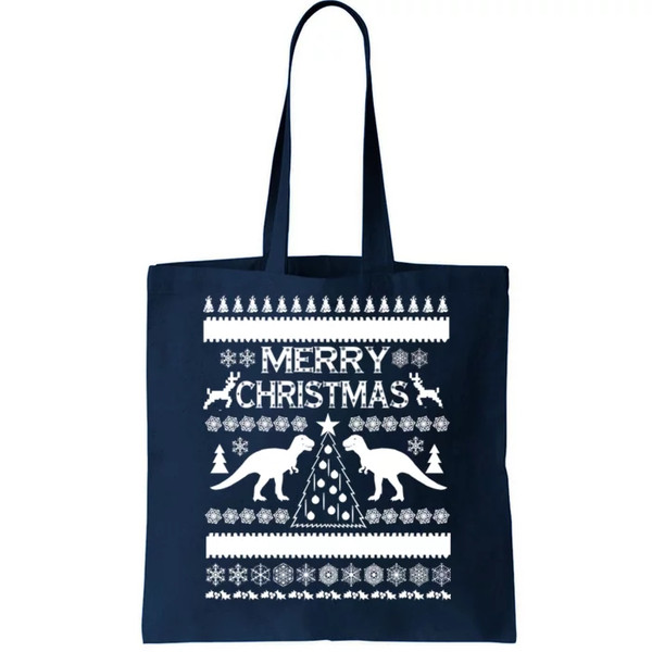 Merry Ugly Christmas T-Rex Sweater Tote Bag.jpg