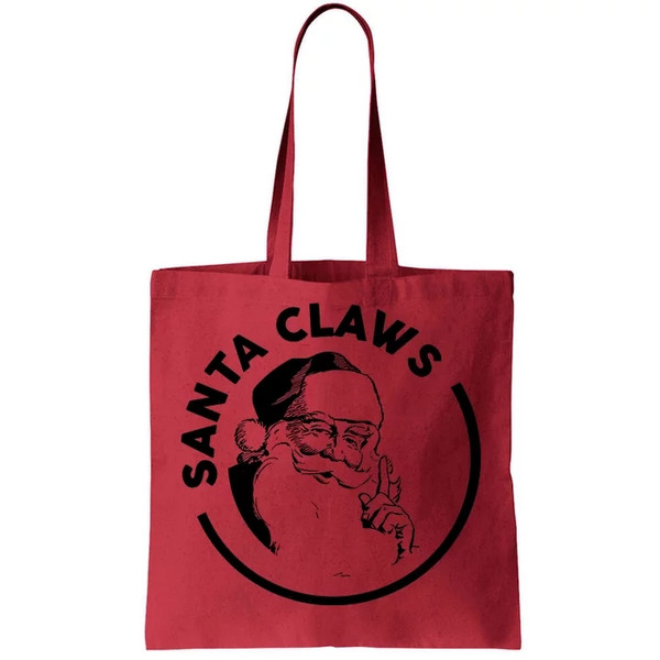 Santa Claws Drinking Funny Christmas Tote Bag.jpg