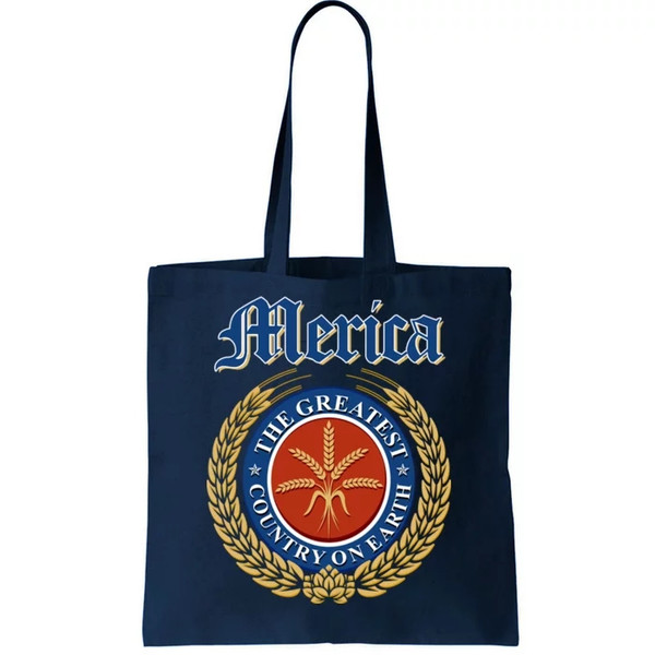 Merica The Greatest Country On Earth Beer Label Tote Bag.jpg