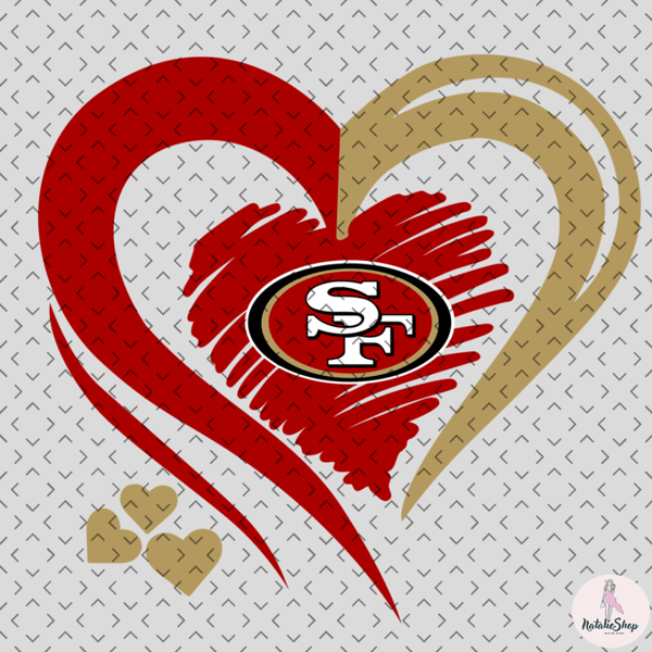 San Francisco 49ers Heart Logo Svg, Nfl svg, Football svg fi - Inspire ...