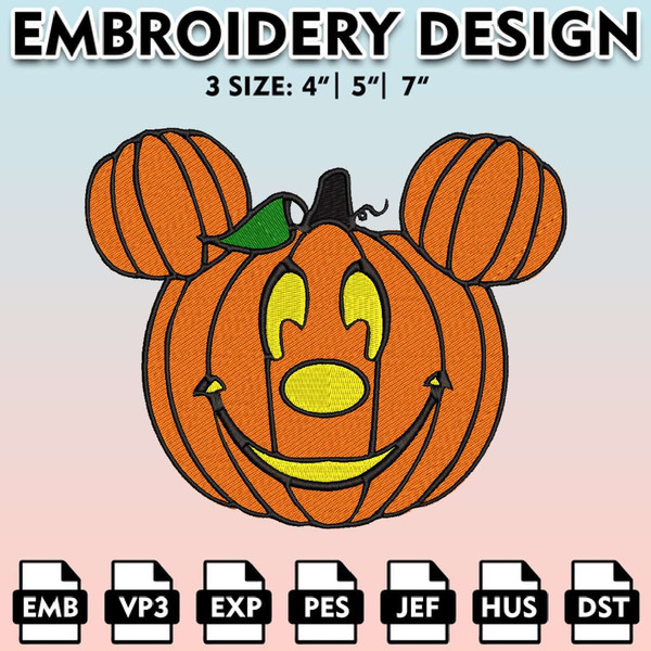EBM11062024A293-Mickey Pumpkin Embroidery Designs, Horror Charact Embroidery Files, Halloween Horror Character, Disney Halloween.jpg