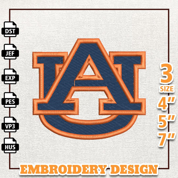 NCAA Auburn Tigers, NCAA Team Embroidery Design, NCAA College Embroidery Design, Logo Team Embroidery Design.jpg