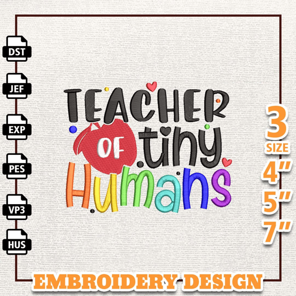 Teacher Of Tiny Human Embroidery Designs, Back To School Embroidery Designs, School Life Embroidery, School,Teacher Day.jpg