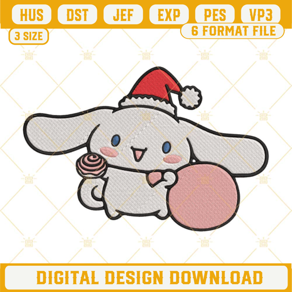 Cinnamoroll Merry Christmas Embroidery Design Files.jpg