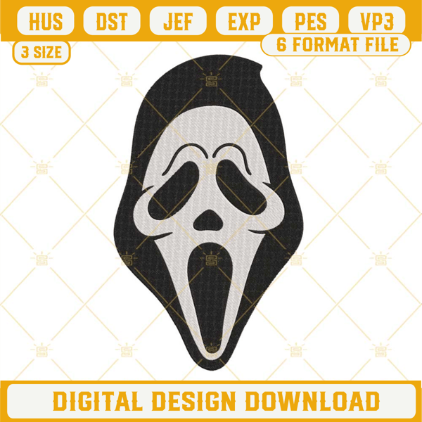 Ghostface Embroidery Designs, Scream Embroidery Files.jpg