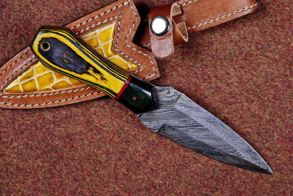 Damascus Double  Edge Knife.jpg