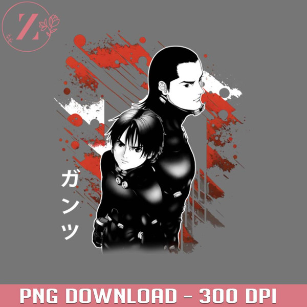 KL281223133-GANTZ The Osaka Mission  Battle the Invaders on an Inspired Tee 6558PNG Manga PNG download.jpg