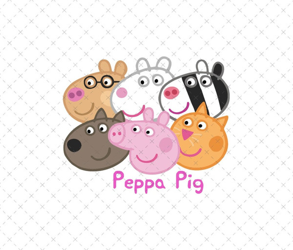 Peppa Pig and Friends, Peppa Pig Birthday, Peppa Pig SVG, Peppa Pig Family, Peppa Pig For T-Shirts, Kids Birthday Celebration, Digital File1.jpg
