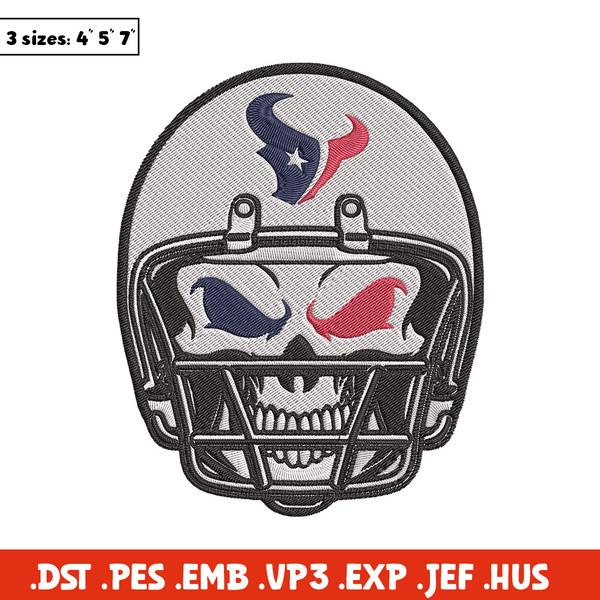 Skull Helmet Houston Texans embroidery design, Texans embroidery, NFL embroidery, sport embroidery, embroidery design..jpg