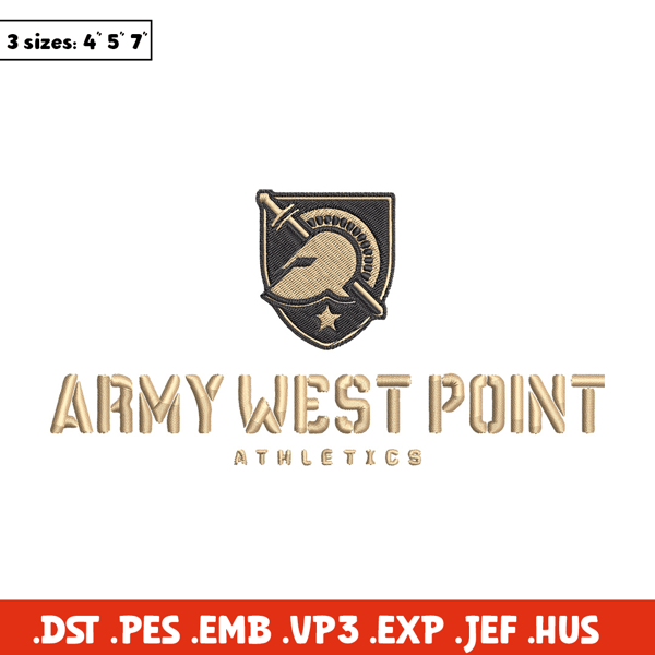 Army Black Knights Logo embroidery design, NCAA embroidery, Sport embroidery,Logo sport embroidery,Embroidery design.jpg