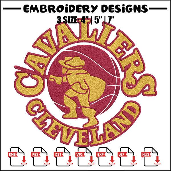 Cleveland Cavaliers logo embroidery design, NBA embroidery, Sport embroidery,Embroidery design,Logo sport embroidery..jpg