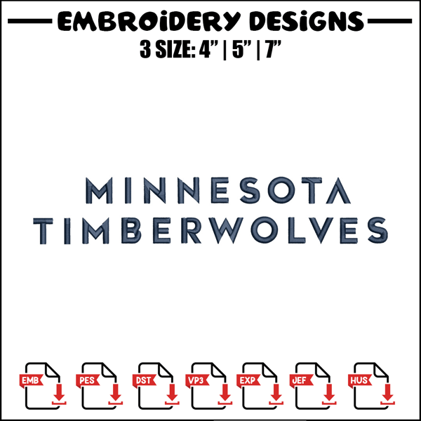 Minnesota Timberwolves logo embroidery design, NBA embroidery,Sport embroidery, Embroidery design, Logo sport embroidery.jpg