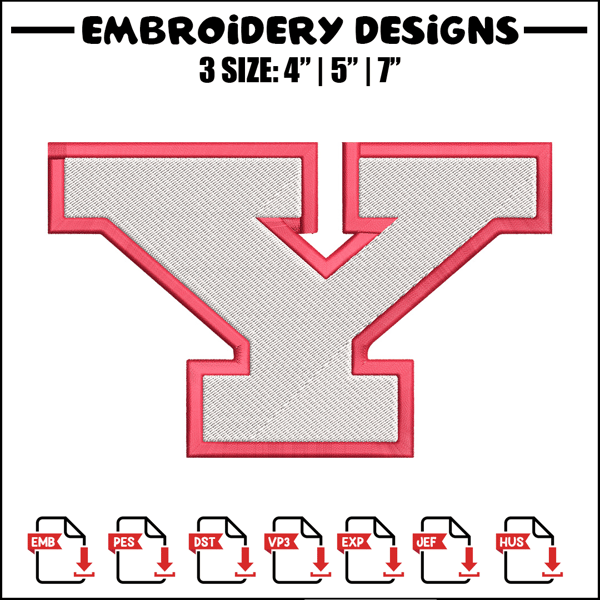 Youngstown State logo embroidery design,NCAA embroidery,Sport embroidery, Logo sport embroidery, Embroidery design..jpg