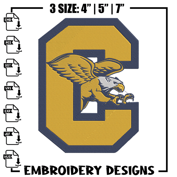 Golden Griffins logo embroidery design, NCAA embroidery, Sport embroidery, logo sport embroidery, Embroidery design.jpg