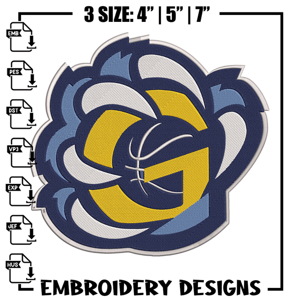 Memphis Grizzlies design embroidery design, NBA embroidery, Sport embroidery, Embroidery design,Logo sport embroidery.jpg