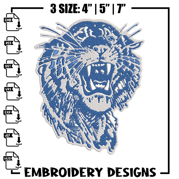 Memphis Tigers logo embroidery design, Logo embroidery, Sport embroidery, logo sport embroidery, Embroidery design.jpg