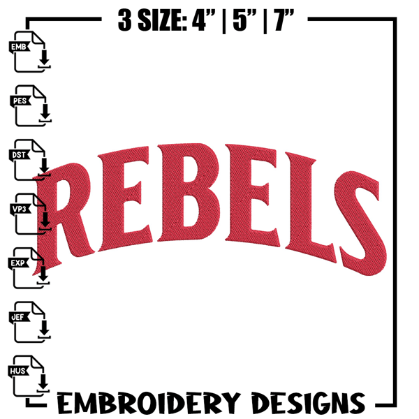 UNLV Rebels logo embroidery design, NCAA embroidery,Sport embroidery, Logo sport embroidery, Embroidery design..jpg