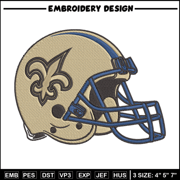 Helmet New Orleans Saints embroidery design, New Orleans Saints embroidery, NFL embroidery, logo sport embroidery..jpg