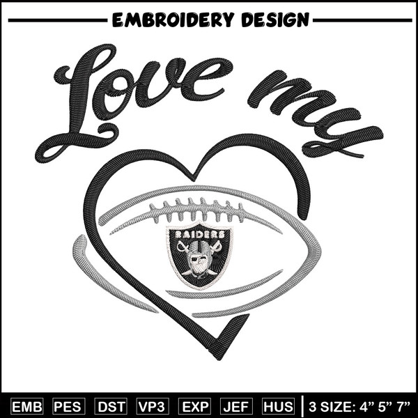 Love My Las Vegas Raiders embroidery design, Raiders embroidery, NFL embroidery, sport embroidery, embroidery design..jpg