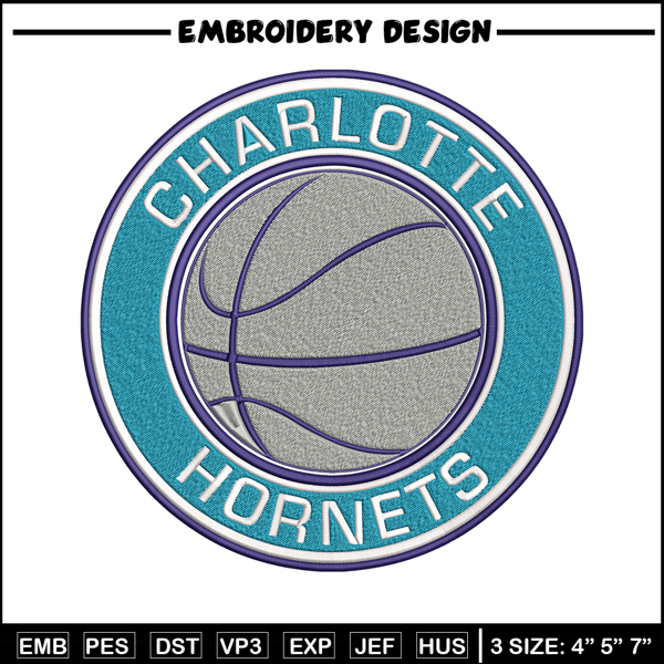 Charlotte Hornets Logo embroidery design, NBA embroidery, Sport embroidery, Embroidery design, Logo sport embroidery..jpg