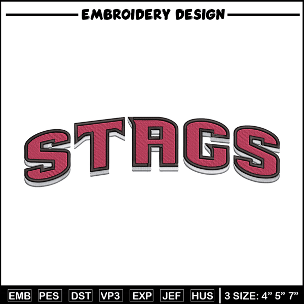Fairfield Stags logo embroidery design, NCAA embroidery,Sport embroidery,Logo sport embroidery,Embroidery design.jpg