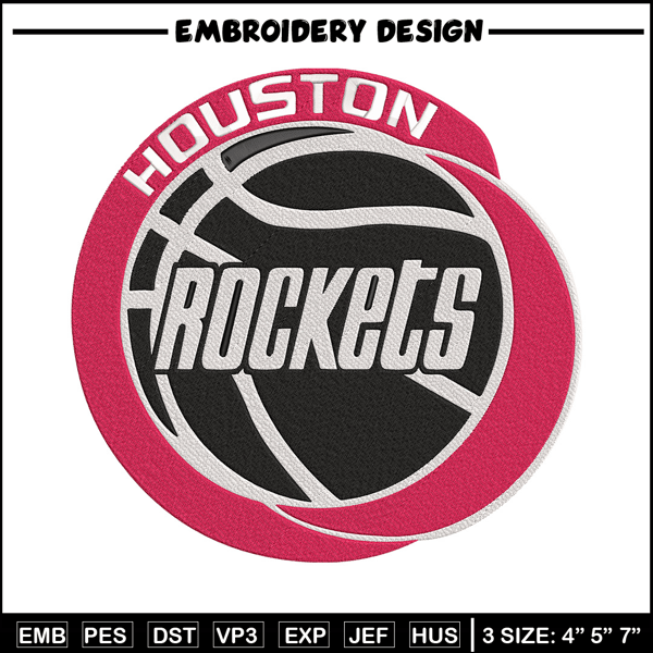Houston Rockets logo embroidery design, NBA embroidery,Sport embroidery,Embroidery design, Logo sport embroidery.jpg
