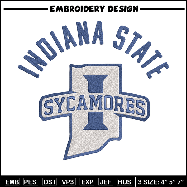 Indiana State University embroidery design,NCAA embroidery, Sport embroidery,logo sport embroidery,Embroidery design.jpg