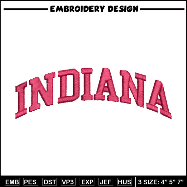 Indiana University logo embroidery design, NCAA embroidery, Embroidery design,Logo sport embroidery,Sport embroidery.jpg