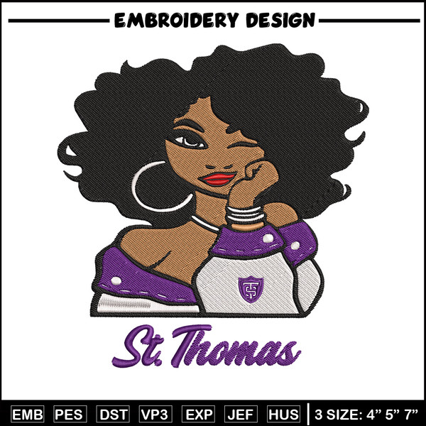 St. Thomas girl embroidery design, NCAA embroidery, Sport embroidery, logo sport embroidery, Embroidery design.jpg