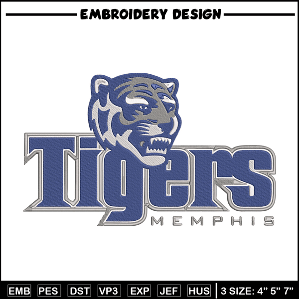 Tigers Memphis logo embroidery design, NCAA embroidery, Sport embroidery,Logo sport embroidery,Embroidery design.jpg