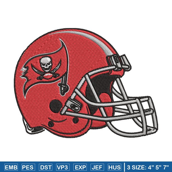 Helmet Tampa Bay Buccaneers embroidery design, Tampa Bay Buccaneers embroidery, NFL embroidery, sport embroidery..jpg