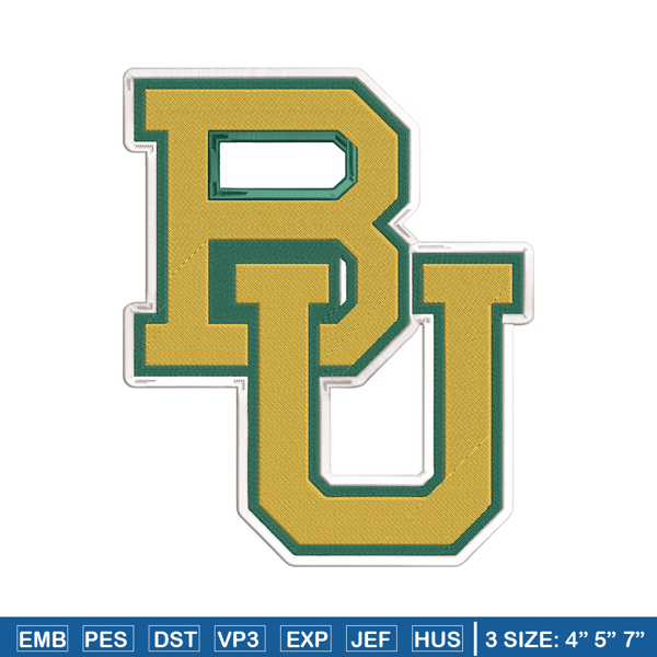 Baylor Bears logo embroidery design, NCAA embroidery, Sport embroidery,Logo sport embroidery,Embroidery design..jpg