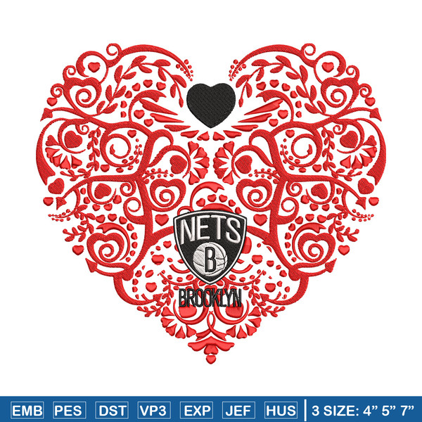 Brooklyn Nets heart embroidery design, NBA embroidery,Sport embroidery, Logo sport embroidery, Embroidery design.jpg