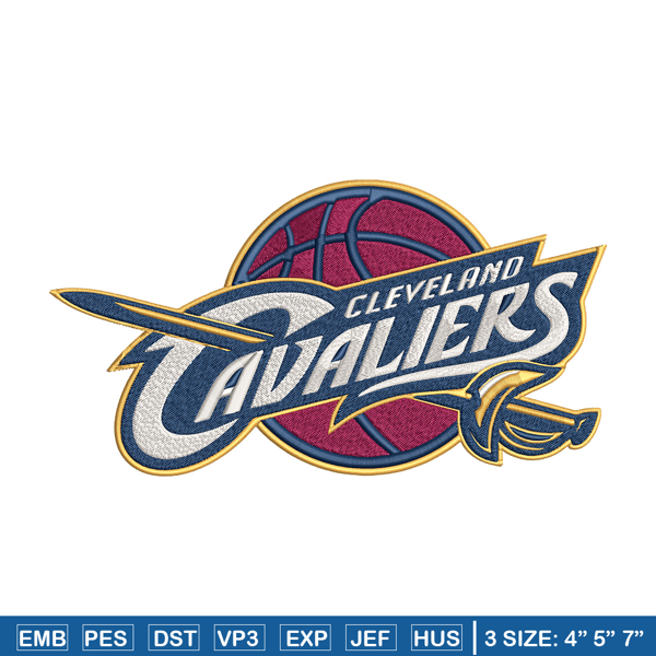 Cleveland Cavaliers logo embroidery design,NBA embroidery, Sport embroidery, Embroidery design, Logo sport embroidery..jpg