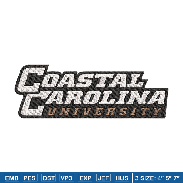 Coastal Carolina logo embroidery design, NCAA embroidery, Sport embroidery, logo sport embroidery, Embroidery design.jpg