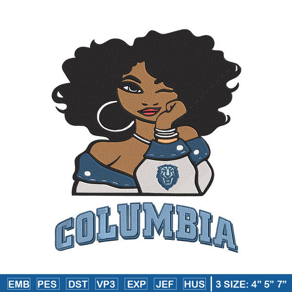 Columbia university girl embroidery design, NCAA embroidery, Embroidery design, Logo sport embroidery,Sport embroidery.jpg