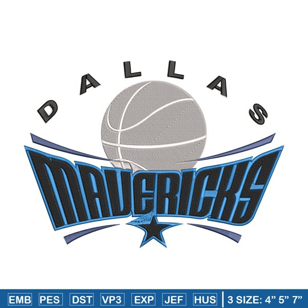 Dallas Mavericks logo embroidery design,NBA embroidery, Sport embroidery, Embroidery design, Logo sport embroidery..jpg