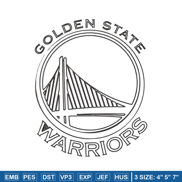 Golden State Warriors logo embroidery design, NBA embroidery, Sport embroidery, Embroidery design,Logo sport embroidery.jpg