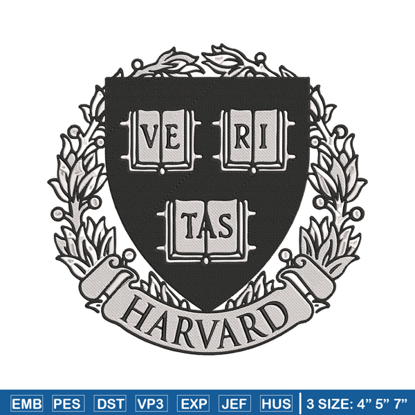 Harvard University logo embroidery design, NCAA embroidery, Sport embroidery, Embroidery design, Logo sport embroidery.jpg