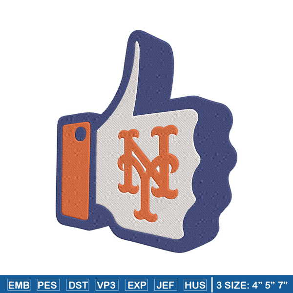 New York Mets Hand embroidery design, MLB embroidery, Sport embroidery, Embroidery design,Logo sport embroidery.jpg