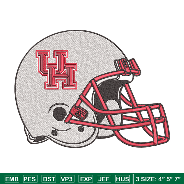 Houston Cougars helmet embroidery design, Sport embroidery, logo sport embroidery, Embroidery design, NCAA embroidery.jpg