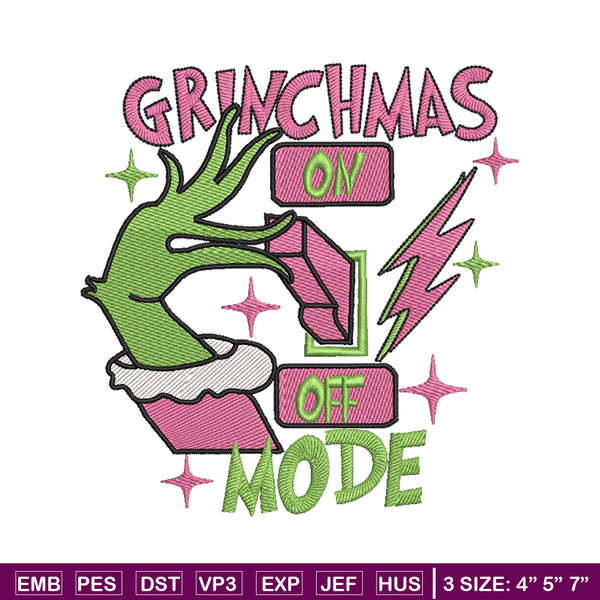 Grinchmas mode embroidery design, Grinch embroidery, Chrismas design, Embroidery shirt, Embroidery file,Digital download.jpg