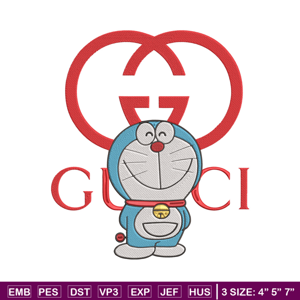 Gucci doraemon Embroidery Design, Doraemon Embroidery, Embroidery File, Gucci Embroidery, Anime shirt, Digital download.jpg
