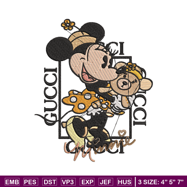 Gucci Minnie mouse Embroidery design, Gucci Embroidery, Disney design, Embroidery File, cartoon shirt, Instant download..jpg