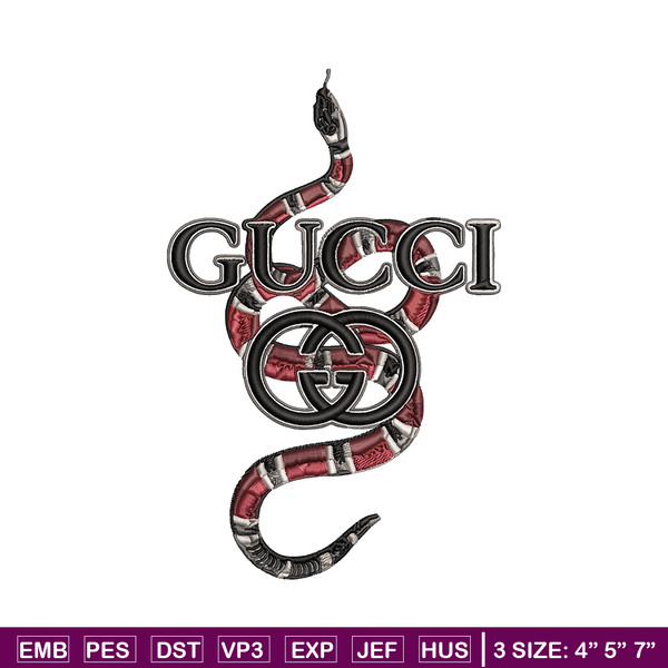 Gucci snake Embroidery Design, Gucci Embroidery, Brand Embroidery, Logo shirt, Embroidery File, Digital download.jpg