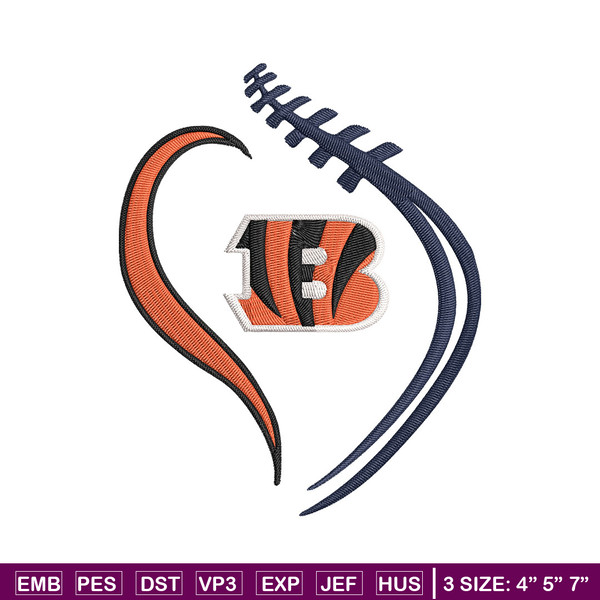Heart Cincinnati Bengals embroidery design, Bengals embroidery, NFL embroidery, logo sport embroidery, embroidery design.jpg