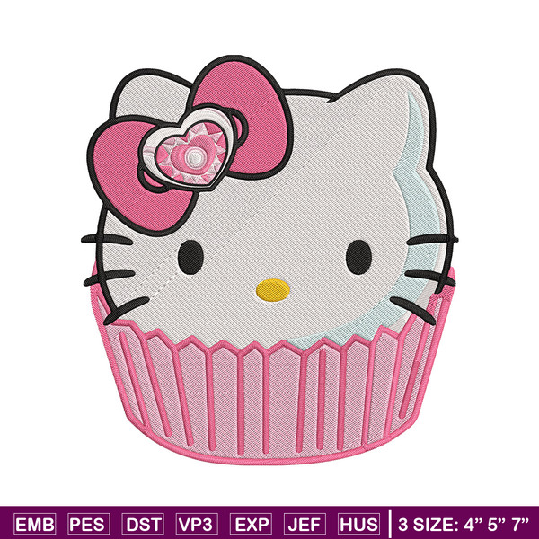 Hello Kitty cake Embroidery Design, Hello kitty Embroidery, Embroidery File, Anime Embroidery, Digital download.jpg