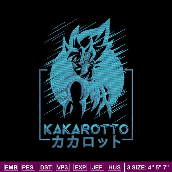 Kakarotto Embroidery Design, Dragonball Embroidery, Embroidery File, Anime Embroidery, Anime shirt,Digital download..jpg